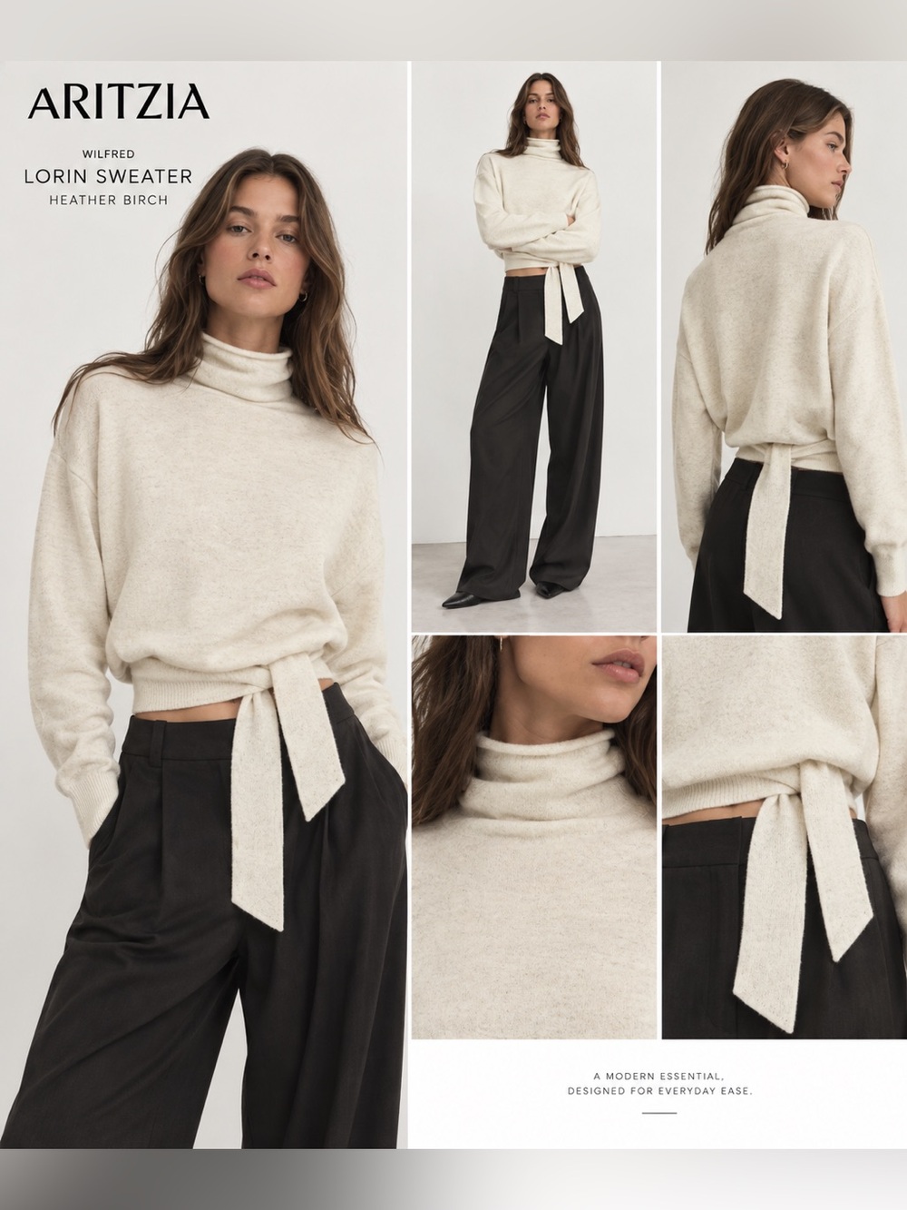 NWOT Aritzia Wilfred Lorin Sweater Limited Edition Heather Birch
